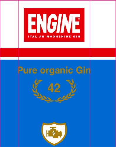 ENGINE ITALIAN MOONSHINE GIN PURE ORGANIC GIN 42 trademark