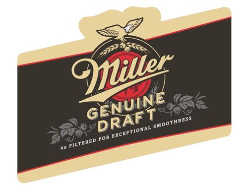 Miller GENUINE DRAFT 4 x FILTERED FOR EXCEPTIONAL SMOOTHNESS trademark