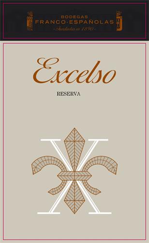 EXCELSO RESERVA BODEGAS FRANCO ESPAÑOLAS FUNDADAS EN 1890 trademark