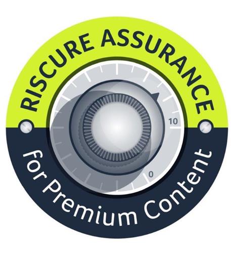 RISCURE ASSURANCE FOR PREMIUM CONTENT trademark