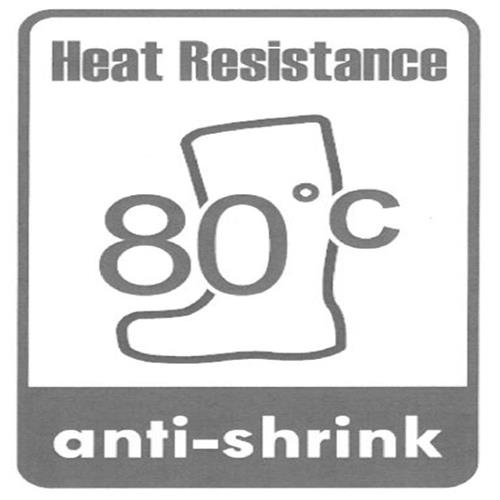 Heat Resistance 80⁰C anti-shrink trademark