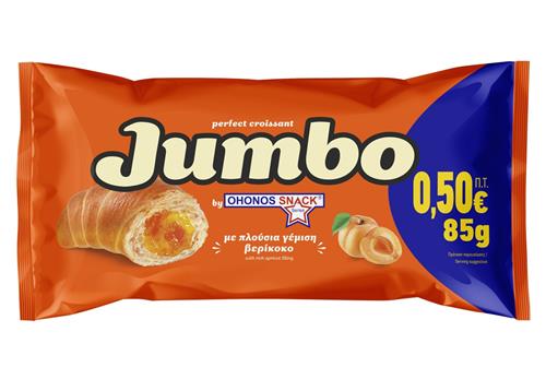 perfect croissant Jumbo by OHONOS SNACK Series με πλούσια γέμιση βερίκοκο with rich apricot filling trademark