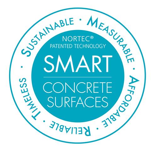 TIMELESS SUSTAINABLE MEASURABLE AFFORDABLE RELIABLE NORTEC PATENTED TECHNOLOGY SMART CONCRETE SURFACES trademark