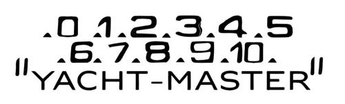 "0 1 2 3 4 5 6 7 8 9 10 YACHT-MASTER" trademark