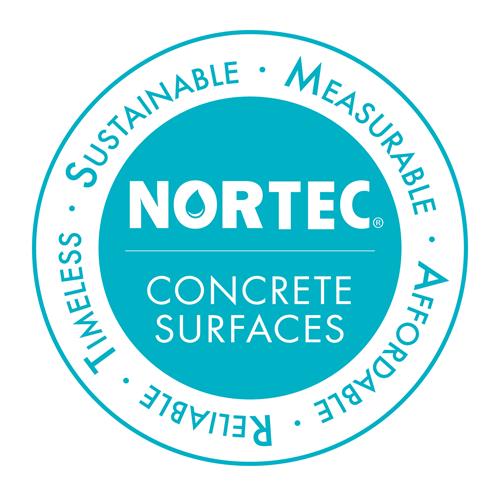 TIMELESS SUSTAINABLE MEASURABLE AFFORDABLE RELIABLE NORTEC CONCRETE SURFACES trademark