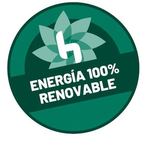 H ENERGIA 100% RENOVABLE trademark