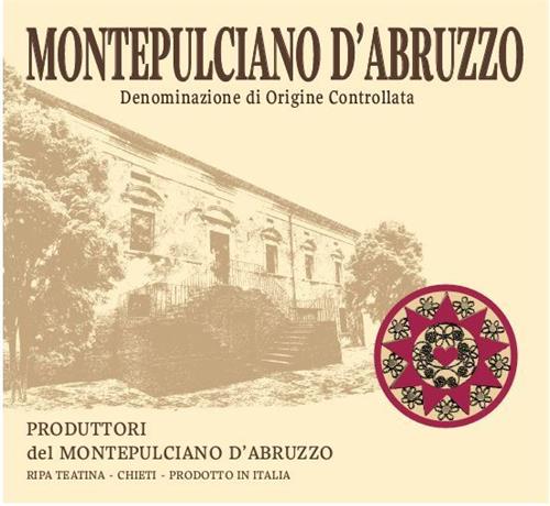 MONTEPULCIANO D'ABRUZZO DENOMINAZIONE DI ORIGINE CONTROLLATA PRODUTTORI DEL MONTEPULCIANO D'ABRUZZO RIPA TEATINA - CHIETI - PRODOTTO IN ITALIA trademark