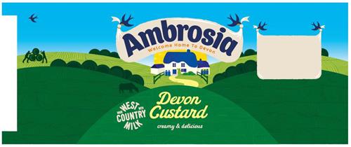 Ambrosia Welcome Home To Devon MADE WITH WEST COUNTRY MILK Devon Custard creamy & delicious trademark