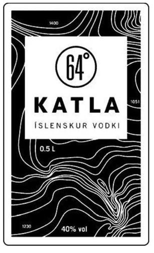 64º KATLA ISLENSKUR VODKI 0.5L 40% VOL 1400 1051 1230 trademark