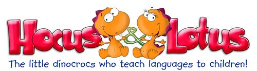 Hocus&Lotus - The little dinocrocs who teach languages to children! trademark