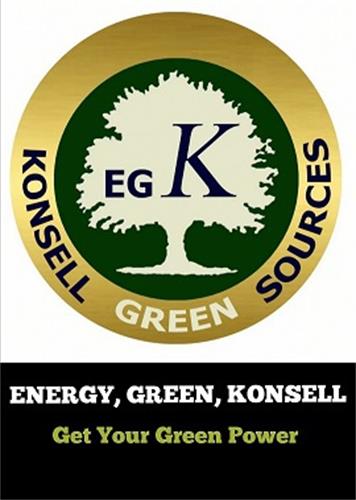 KONSELL GREEN SOURCES EGK ENERGY, GREEN, KONSEL GET YOUR GREEN POWER trademark