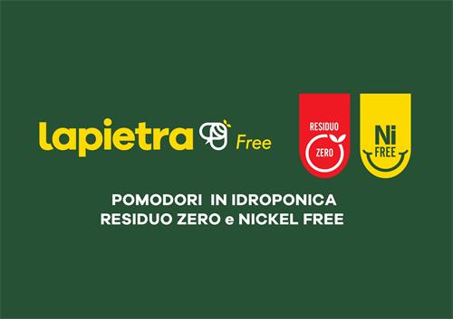 Lapietra Free POMODORI IN IDROPONICA NICKEL FREE RESIDUO ZERO e NICKEL FREE trademark