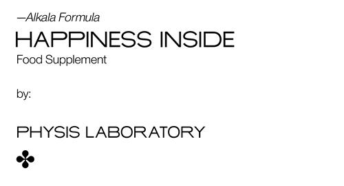 Alkala Formula HAPPINESS INSIDE Food Supplement by: PHYSIS LABORATORY trademark