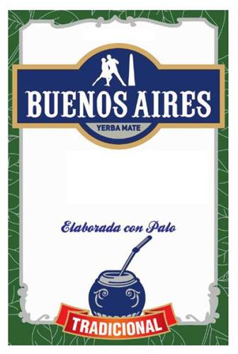 YERBA MATE BUENOS AIRES ELABORADA CON PALO TRADICIONAL trademark