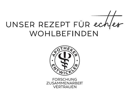 UNSER REZEPT FÜR echtes WOHLBEFINDEN APOTHEKER ENTWICKLER FORSCHUNG ZUSAMMENARBEIT VERTRAUEN trademark