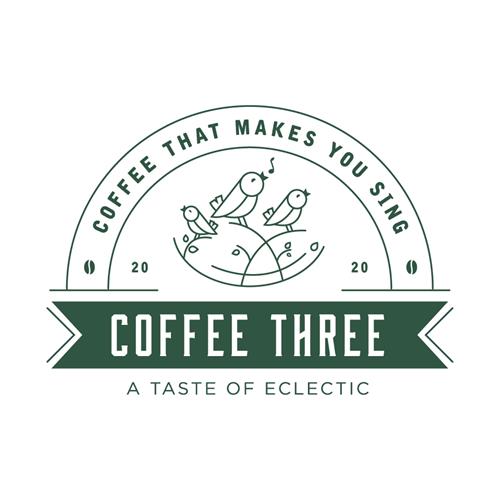 COFFEE THREE COFFEE THAT MAKES YOU SING 2020 A TASTE OF ECLECTIC trademark