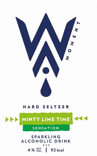 MOMENT HARD SELTZER MINTY LIME TIME SENSATION SPARKLING ALCOHOLIC DRINK trademark