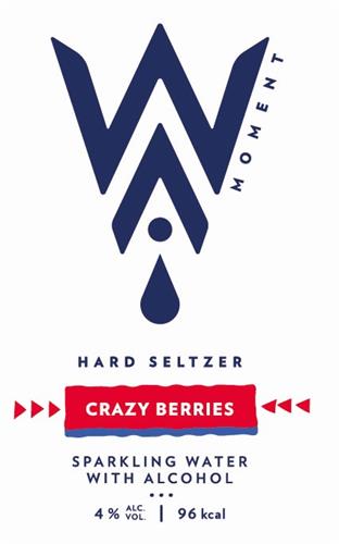 MOMENT HARD SELTZER CRAZY BERRIES SPARKLING WATER WITH ALCOHOL trademark