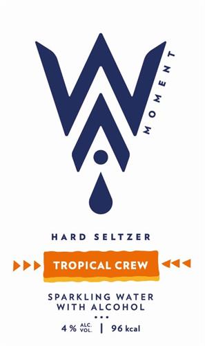 MOMENT HARD SELTZER TROPICAL CREW SPARKLING WATER WITH ALCOHOL trademark