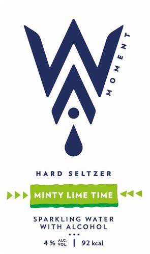 MOMENT HARD SELTZER MINTY LIME TIME SPARKLING WATER WITH ALCOHOL trademark