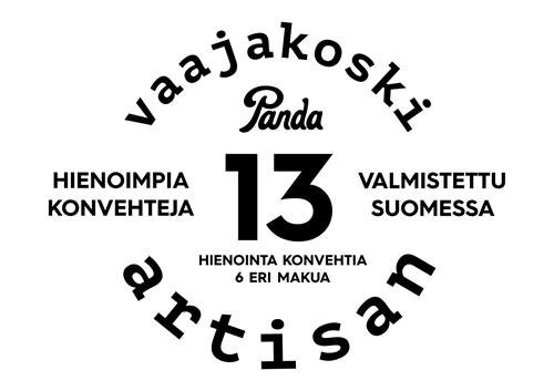 VAAJAKOSKI PANDA ARTISAN HIENOIMPIA KONVEHTEJA VALMISTETTU SUOMESSA 13 HIENOINTA KONVEHTIA 6 ERI MAKUA trademark