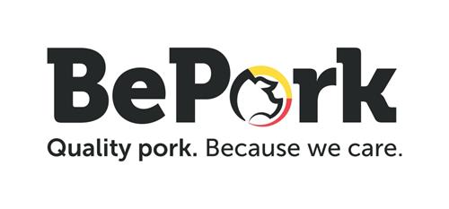 Bepork Quality pork. Because we care. trademark