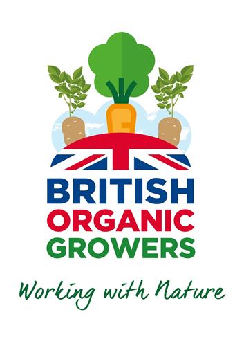 BRITISH ORGANIC GROWERS Working with Nature trademark