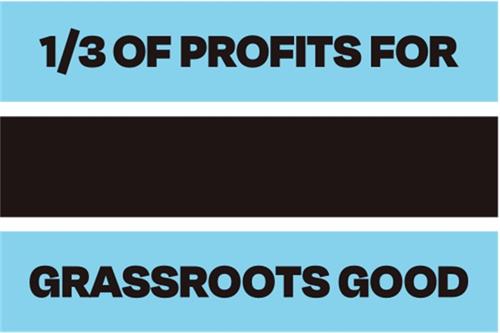 1/3 OF PROFITS FOR GRASSROOTS GOOD trademark