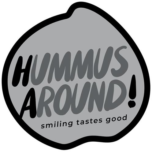 HUMMUS AROUND! smiling tastes good trademark