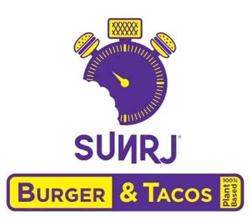 SUNRJ BURGER & TACOS 100% PLANT BASED trademark