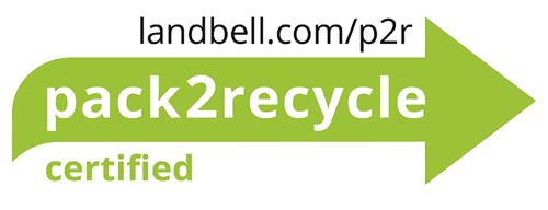 pack2recycle landbell.com/p2r certified trademark