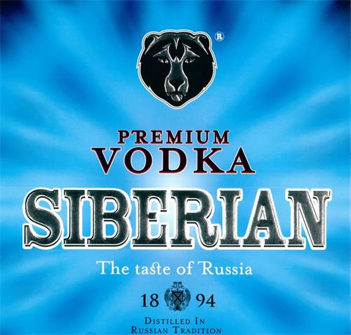 PREMIUM VODKA SIBERIAN The taste of Russia 1894 DISTILLED IN RUSSIAN TRADITION trademark