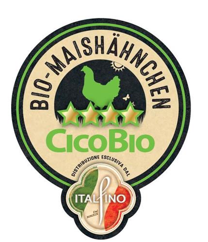 CicoBio BIO-MAISHÄHNCHEN DISTRIBUZIONE ESCLUSIVA DAL ITALFINO Dal MMXIX trademark