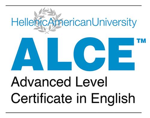 Hellenic American University ALCE Advanced Level Certificate in English trademark