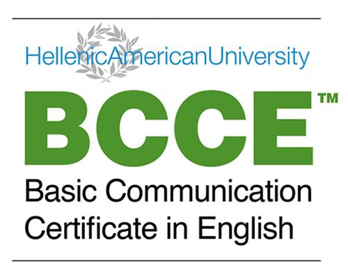 Hellenic American University BCCE Basic Communication Certificate in English trademark