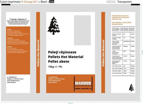 MARMOB Peleți rășinoase Pellets Hot Material Pellet abete trademark