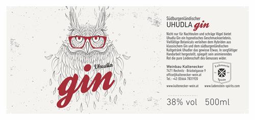 Südburgenländischer UHUDLA Gin by Ladenstein Spirits & Weinbau Kaltenecker trademark