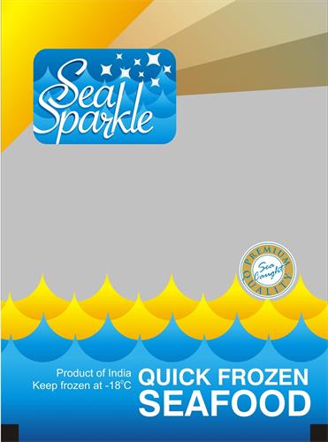 Sea Sparkle PREMIUM QUALITY Sea Caught Product of India Keep frozen at -18C QUICK FROZEN SEAFOOD trademark