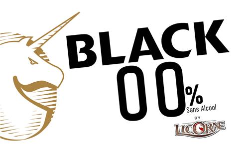 BLACK 00 % Sans Alcool BY LICORNE trademark