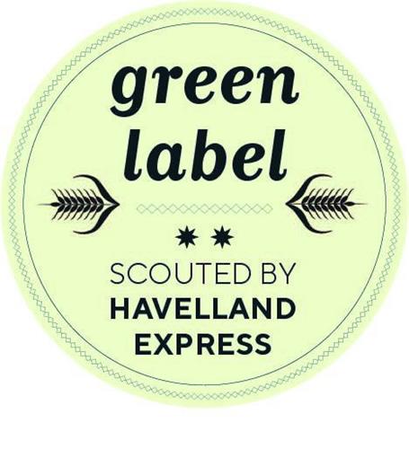 green label SCOUTED BY HAVELLAND EXPRESS trademark