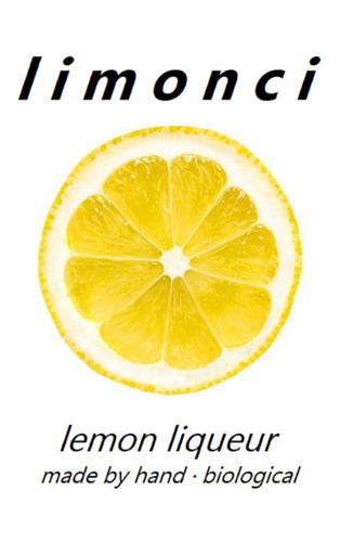 limonci lemon liqueur made by hand biological trademark