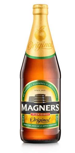 MAGNERS IRISH CIDER ORIGINAL CLONMEL WM MAGNER SINCE 1935 CO.TIPPERARY ALC 4.5% VOL ORIGINAL FROM THE JUICE OF 17 APPLE VARIETIES trademark