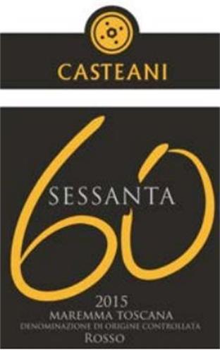 Casteani 60 Sessanta Maremma Toscana denominazione di origine controllata Rosso trademark