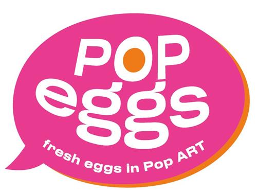 POP eggs fresh eggs in Pop ART trademark