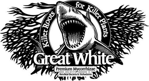 GREAT WHITE KILLER ROOTS FOR KILLER PLANTS PREMIUM MYCORRHIZAE BENEFICIAL BACTERIA & TRICHODERMA trademark