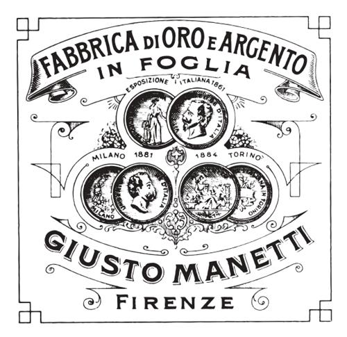 FABBRICA DI ORO E ARGENTO IN FOGLIA ESPOSIZIONE ITALIANA 1861 MILANO 1881 1884 TORINO GIUSTO MANETTI FIRENZE trademark