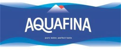 AQUAFINA pure water, perfect taste trademark