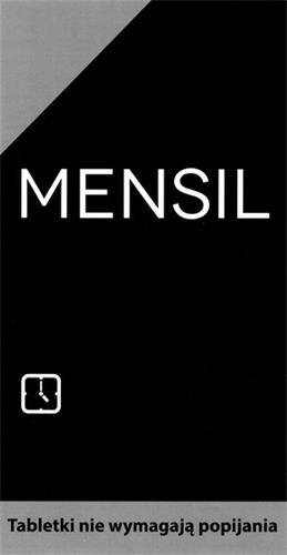 MENSIL, Tabletki nie wymagają popijania trademark