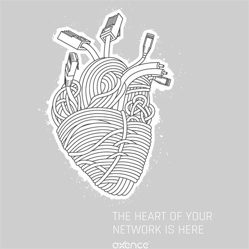 THE HEART OF YOUR NETWORK IS HERE axence trademark