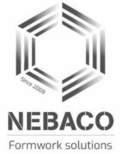 SINCE 2008 NEBACO FORMWORK SOLUTIONS trademark